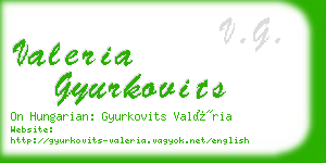 valeria gyurkovits business card